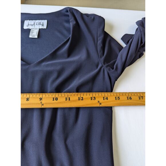 Joseph Ribkoff Womens Blue Jersey Knit Sheath Dress Size 4 Knee Length Career‎ - Picture 5 of 6